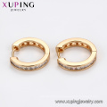 96090 xuping fashion latest gold earring designs Hoop earring in 18k plating china wholesale